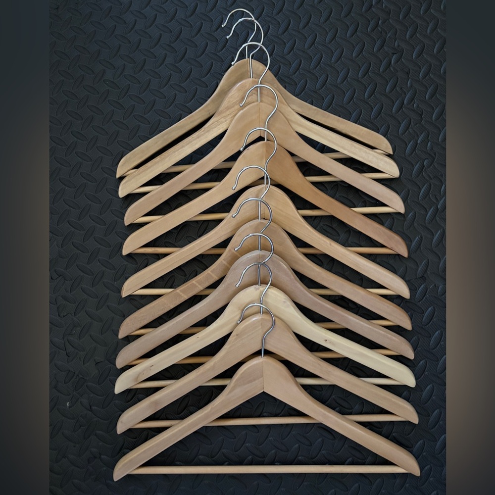 Set of Wooden Hangers - 8, eight